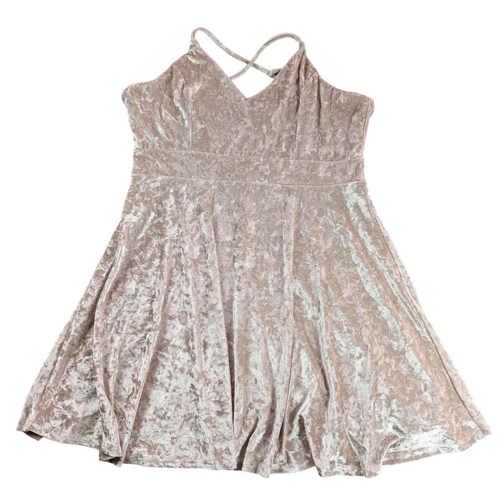 R. Vivimos Dress Womens Extra Large 16-18 sleeveless crushed velvet Fairy Grunge